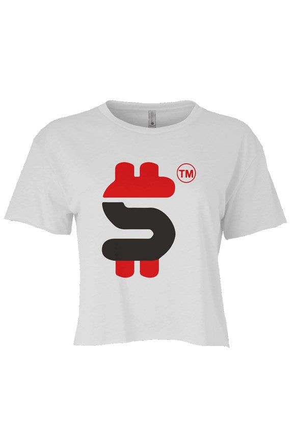 WOMENS DOLLA SIGN CROP TOP T-SHIRT