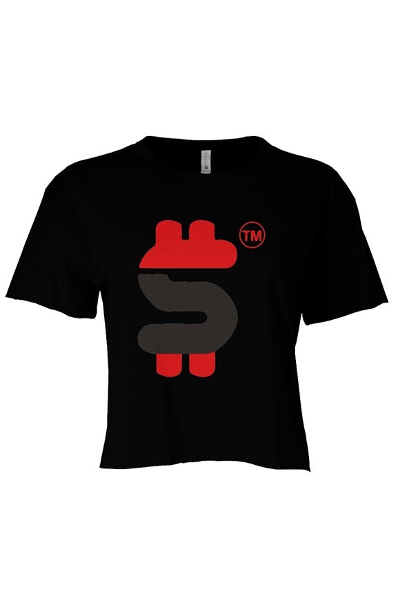 WOMENS DOLLA SIGN CROP TOP T-SHIRT