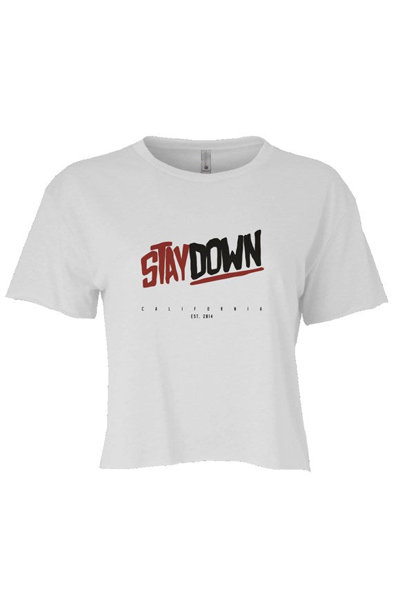 WOMENS UNDERLINE CROP TOP T-SHIRT WHITE