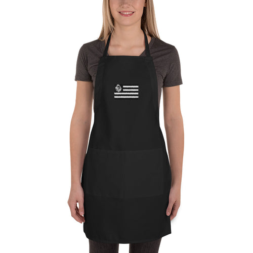 EMBROIDERED FLAG APRON